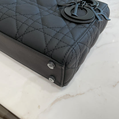 Lady Dior Mini in Black Ultramatte