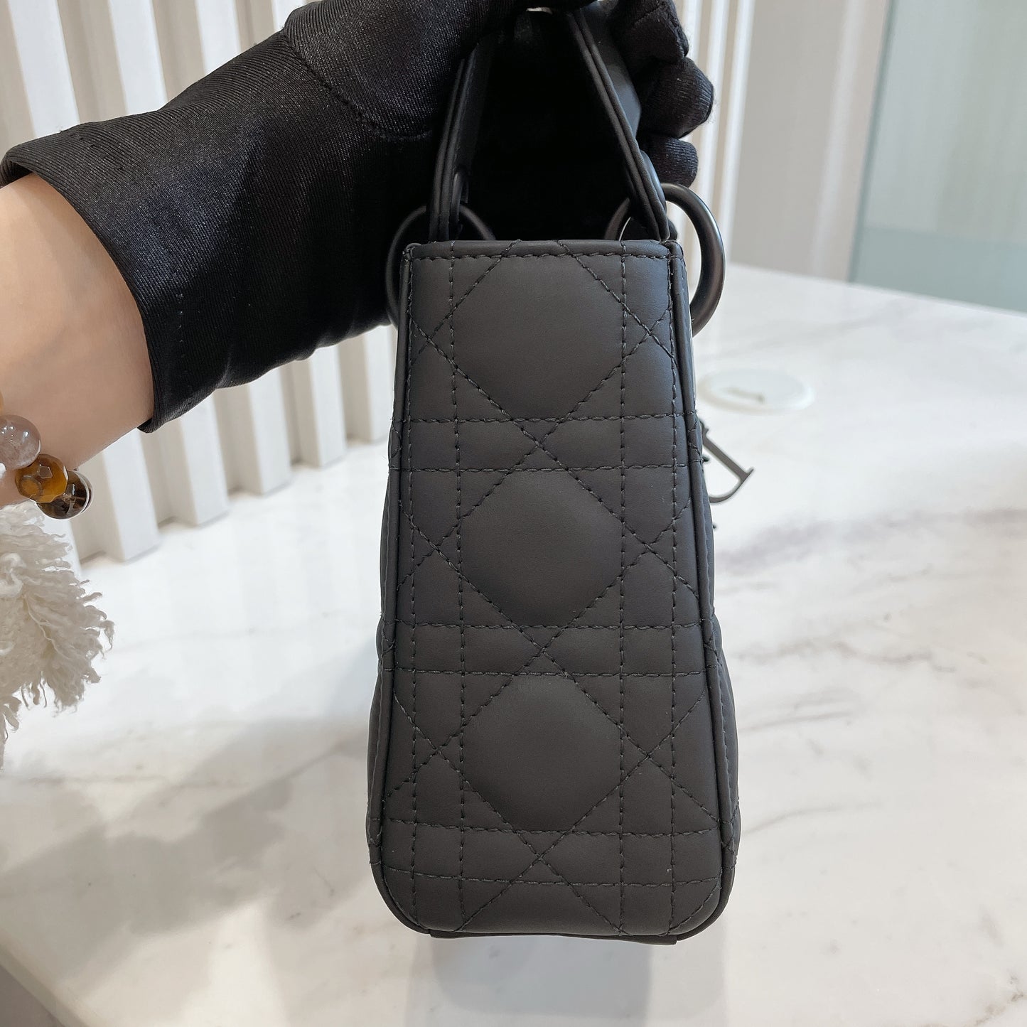 Lady Dior Mini in Black Ultramatte