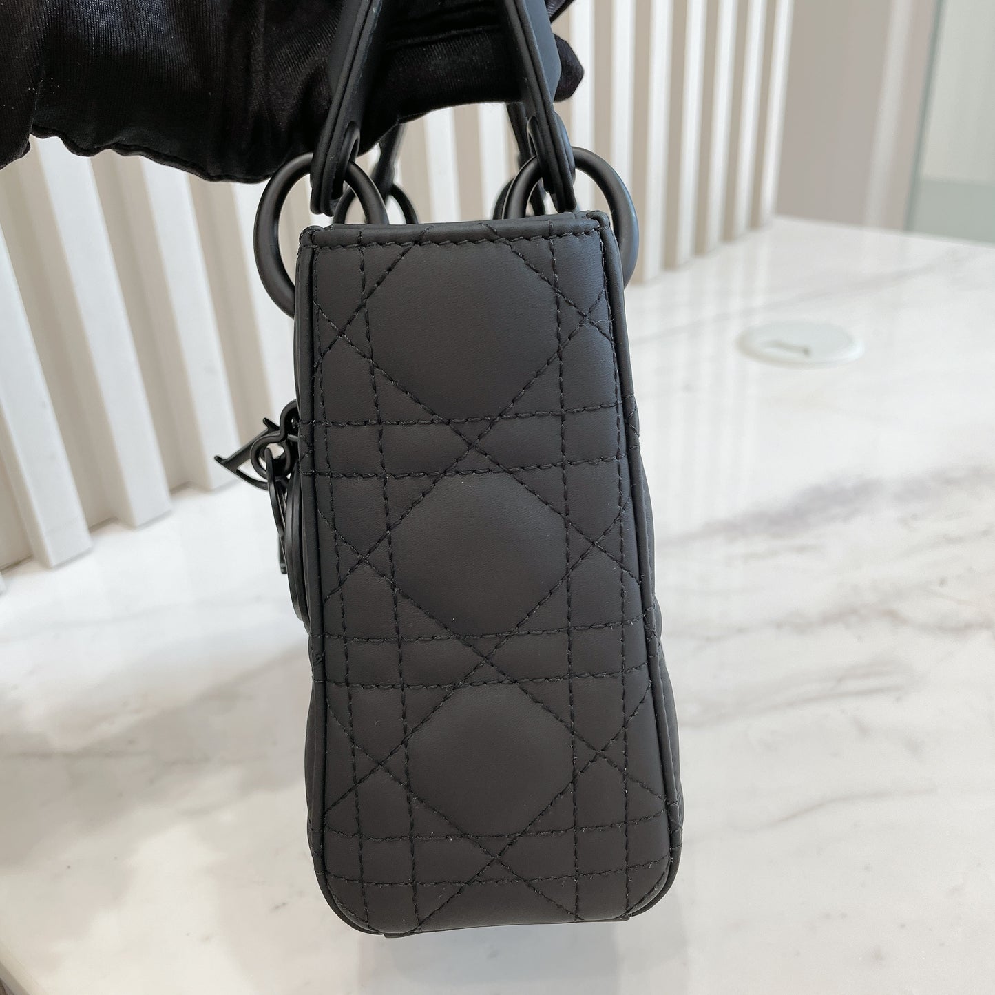 Lady Dior Mini in Black Ultramatte