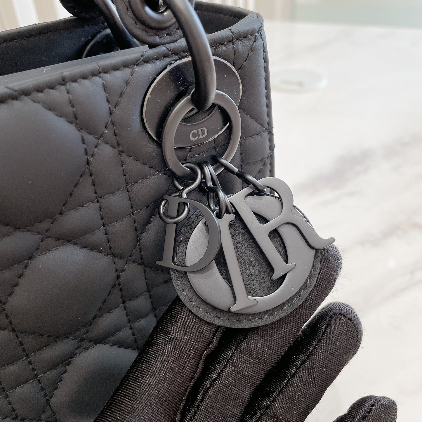 Lady Dior Mini in Black Ultramatte