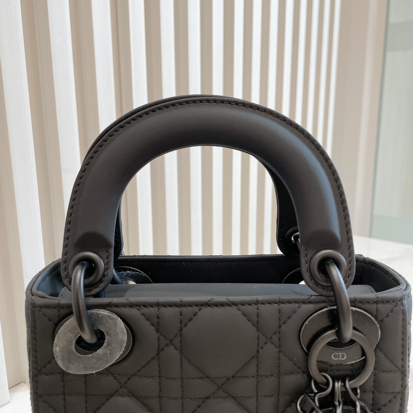 Lady Dior Mini in Black Ultramatte