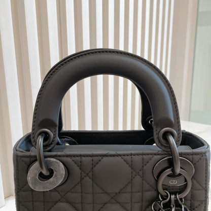 Lady Dior Mini in Black Ultramatte