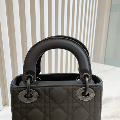 Lady Dior Mini in Black Ultramatte