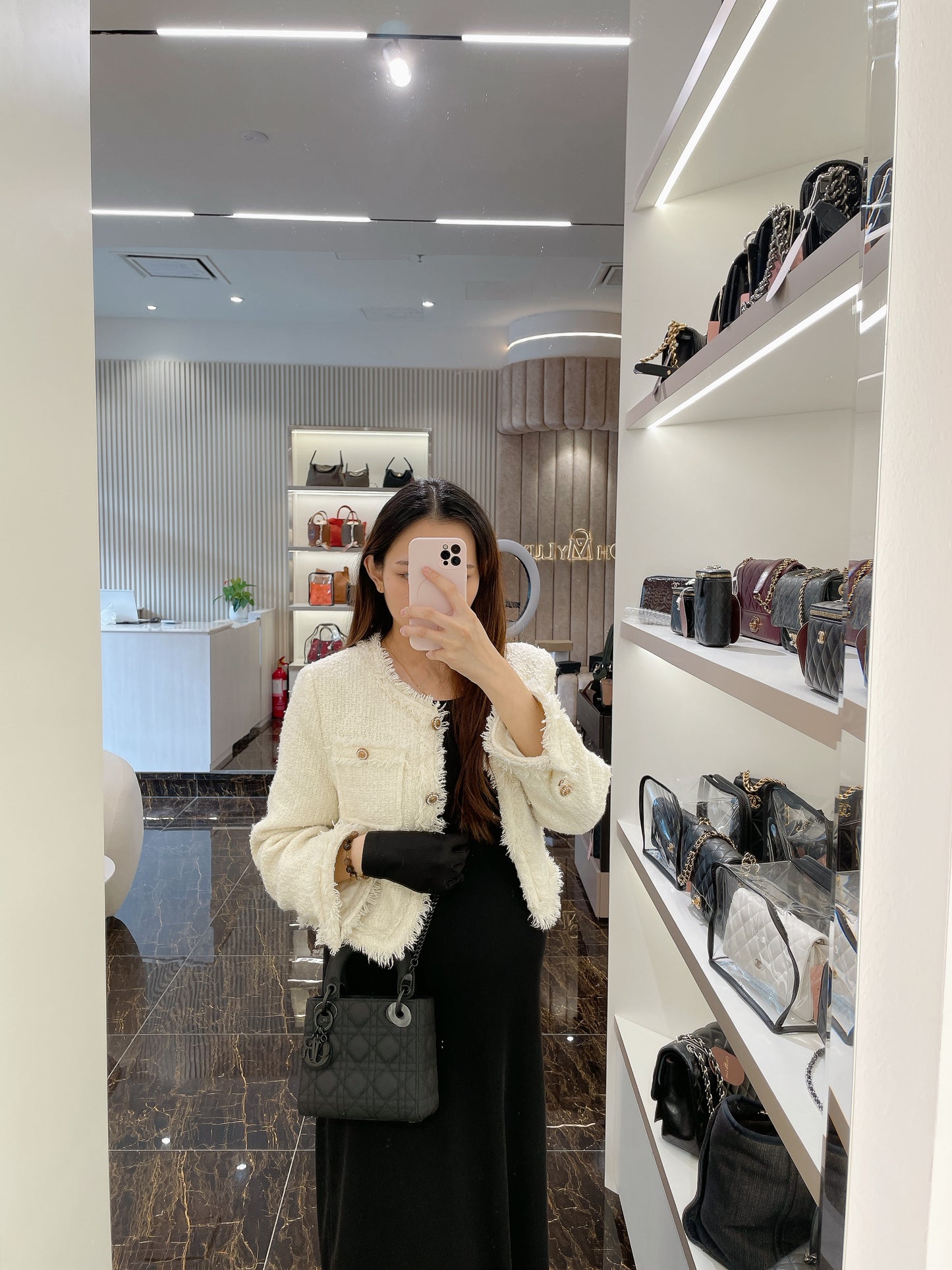 Lady Dior Mini in Black Ultramatte