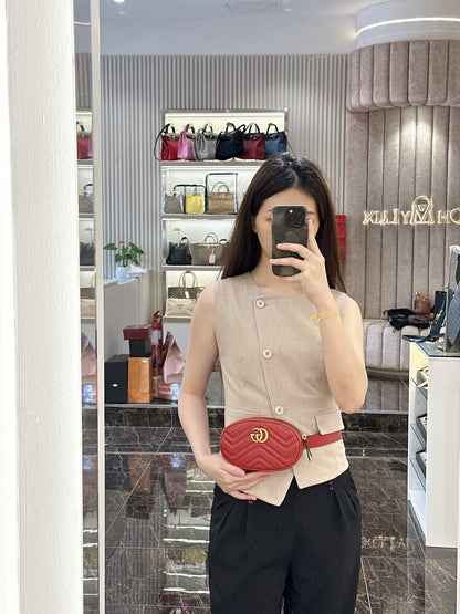 Gucci Marmont Belt Bag in Red