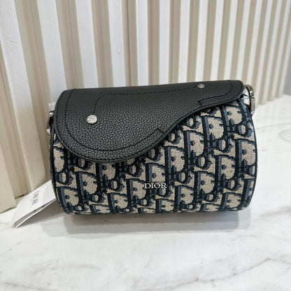 Dior Blue Oblique Jacquard Mini Roller