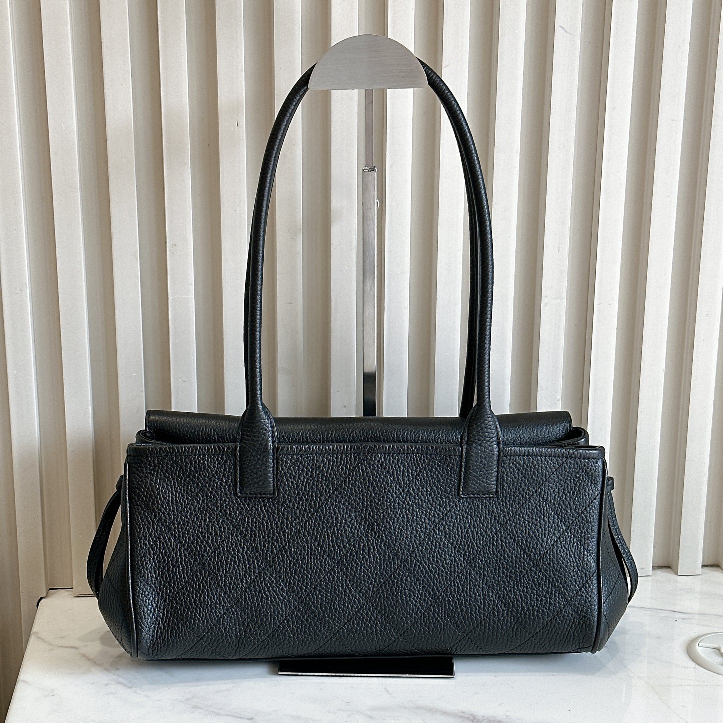 Chanel Black Caviar 26S Small Shopping Tote