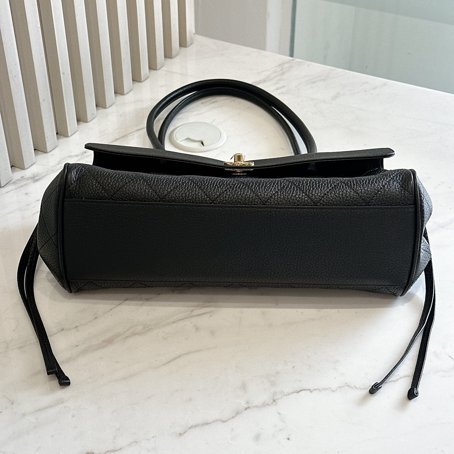 Chanel Black Caviar 26S Small Shopping Tote