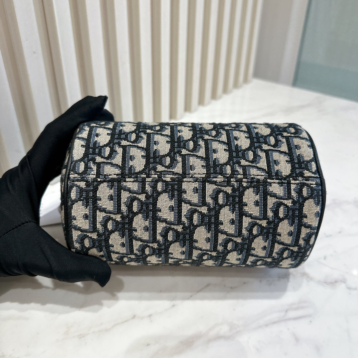 Dior Blue Oblique Jacquard Mini Roller
