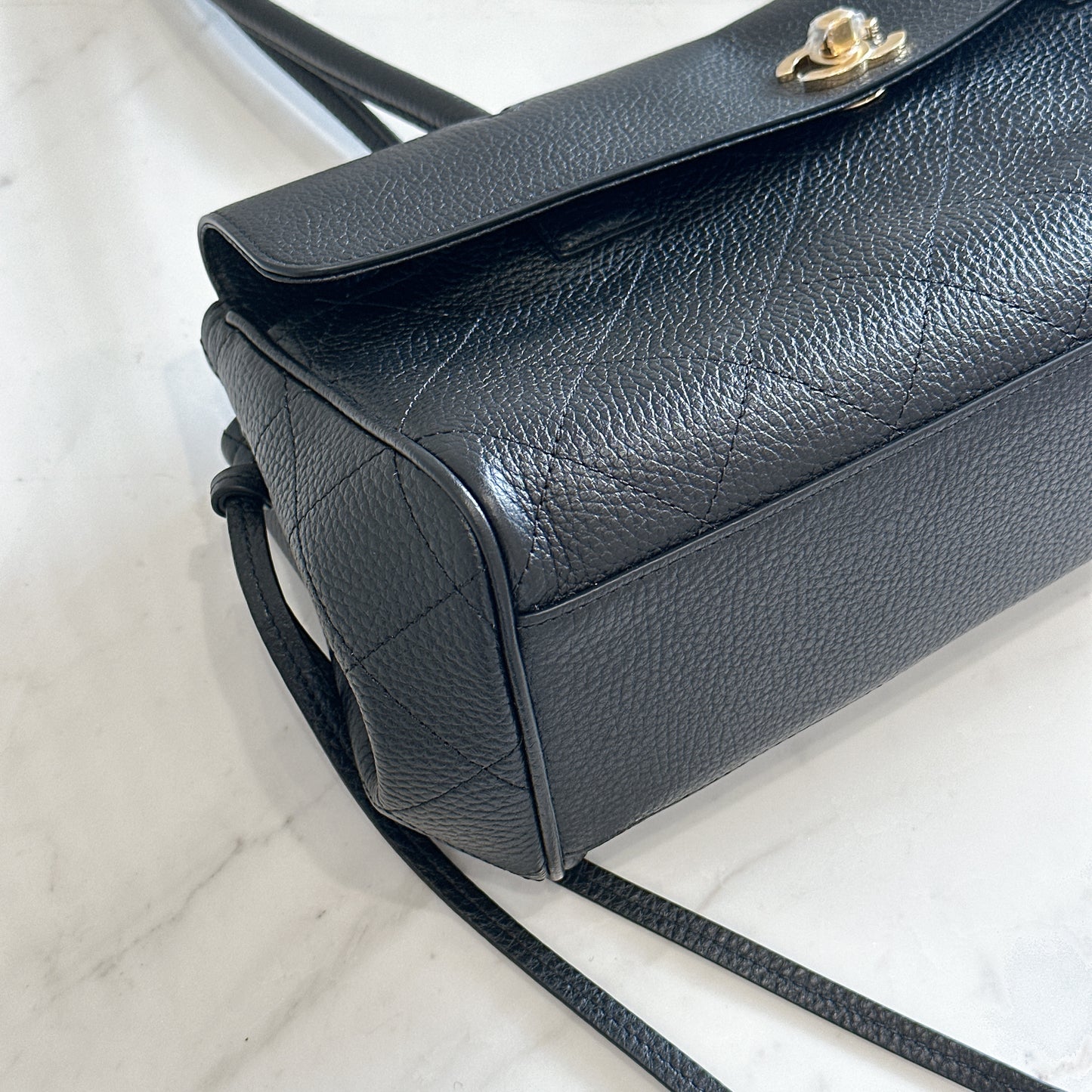 Chanel Black Caviar 26S Small Shopping Tote