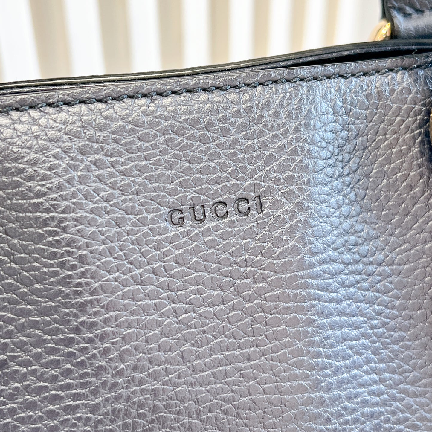 Gucci Bamboo Tassel Calfskin Top Handle Bag Soft Black