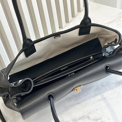 Chanel Black Caviar 26S Small Shopping Tote