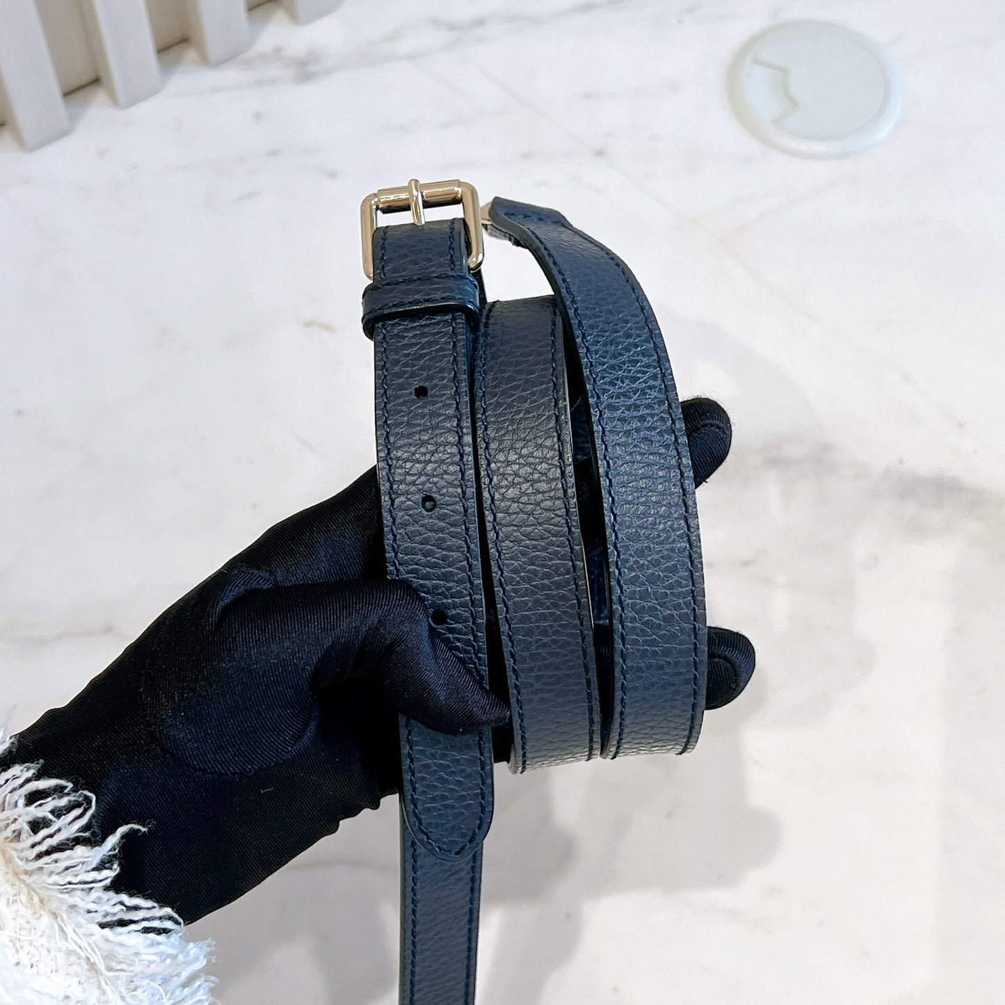 Gucci Bamboo Tassel Calfskin Top Handle Bag Soft Black