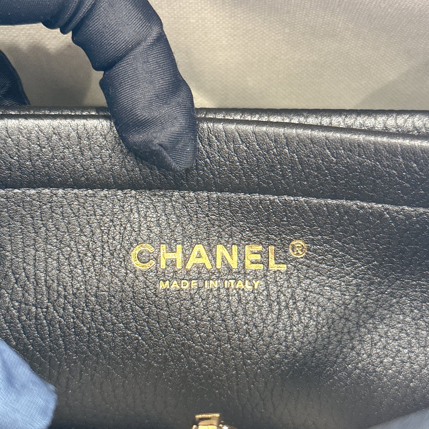 Chanel Black Caviar 26S Small Shopping Tote