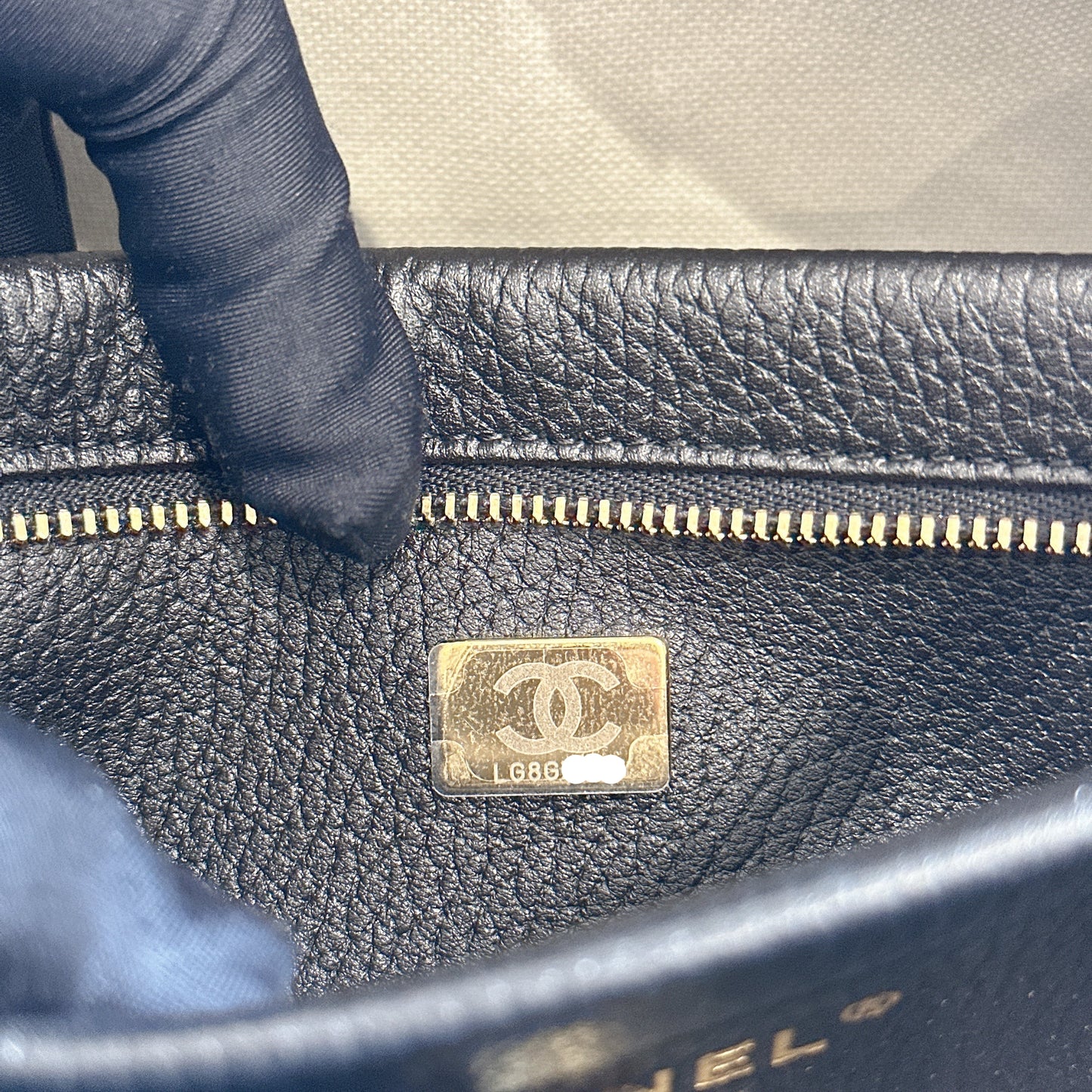 Chanel Black Caviar 26S Small Shopping Tote