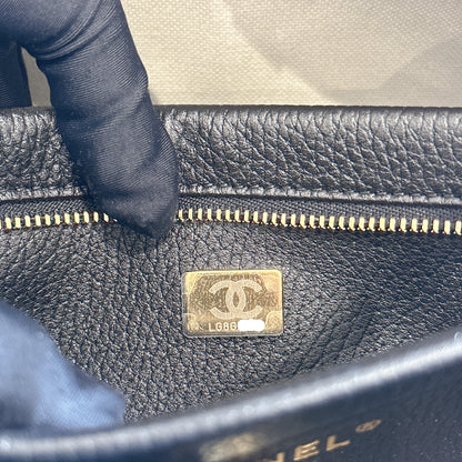 Chanel Black Caviar 26S Small Shopping Tote