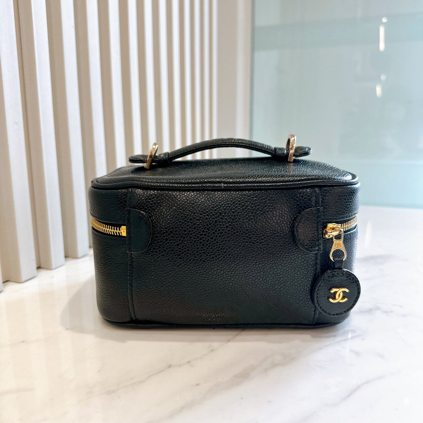 Chanel Timeless Vanity Case in Black Caviar