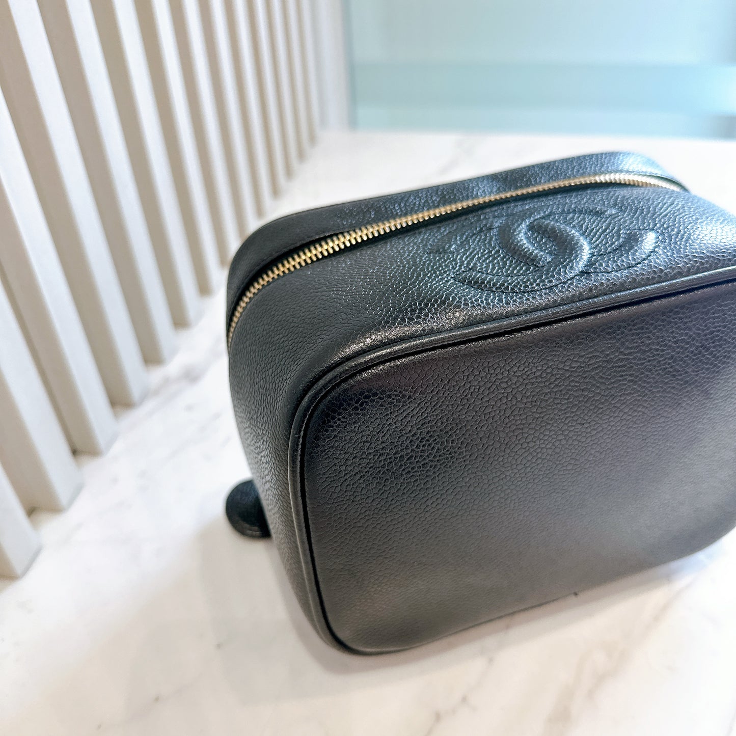 Chanel Timeless Vanity Case in Black Caviar