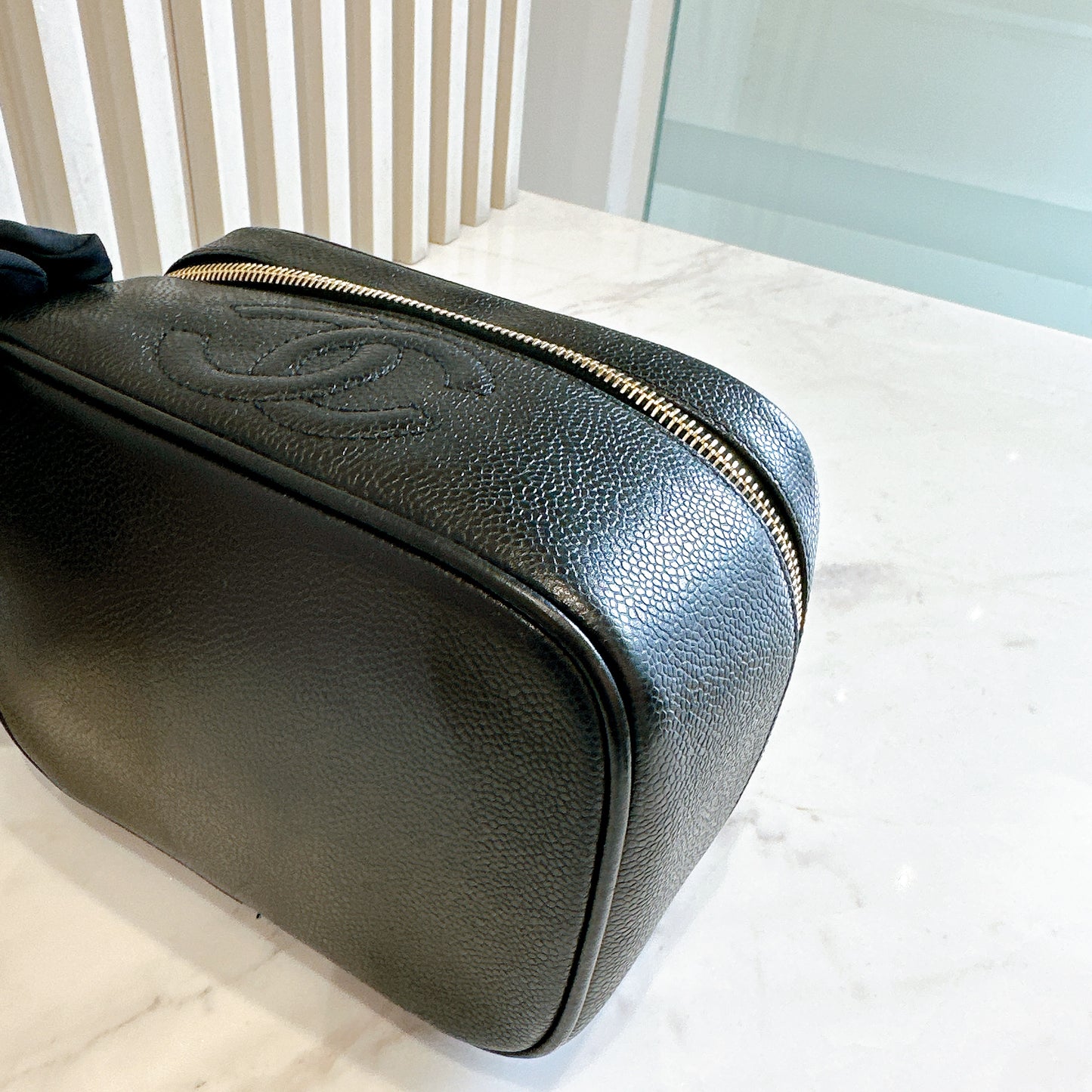 Chanel Timeless Vanity Case in Black Caviar