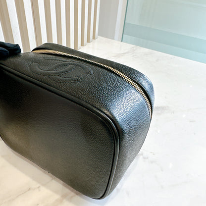 Chanel Timeless Vanity Case in Black Caviar