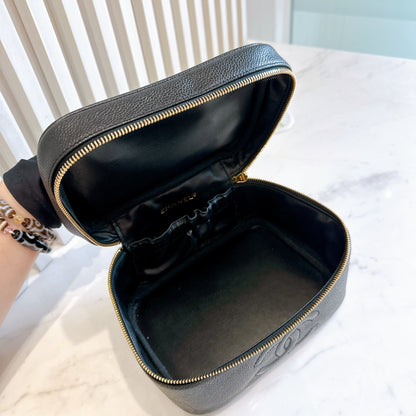 Chanel Timeless Vanity Case in Black Caviar