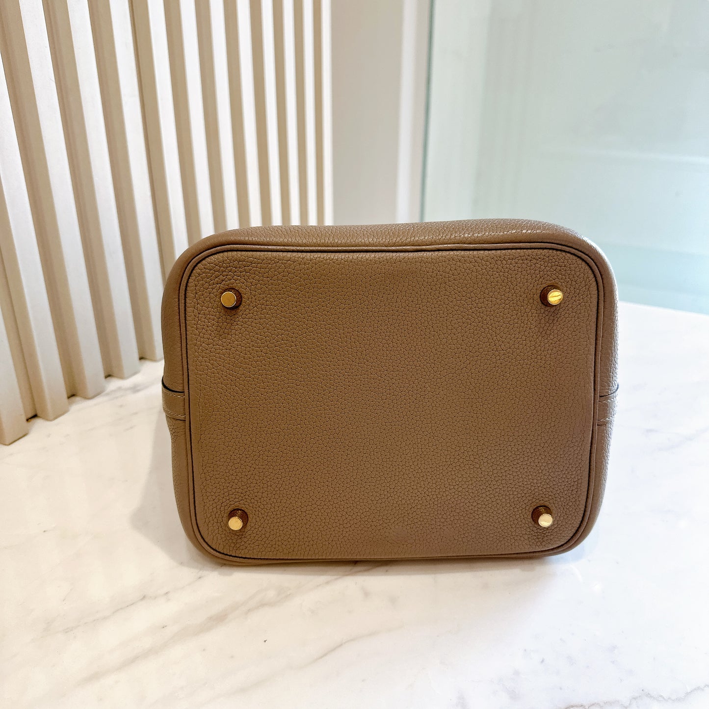 Hermes Picotin 22 Gris Asphalte in Taurillon Clemence Leather