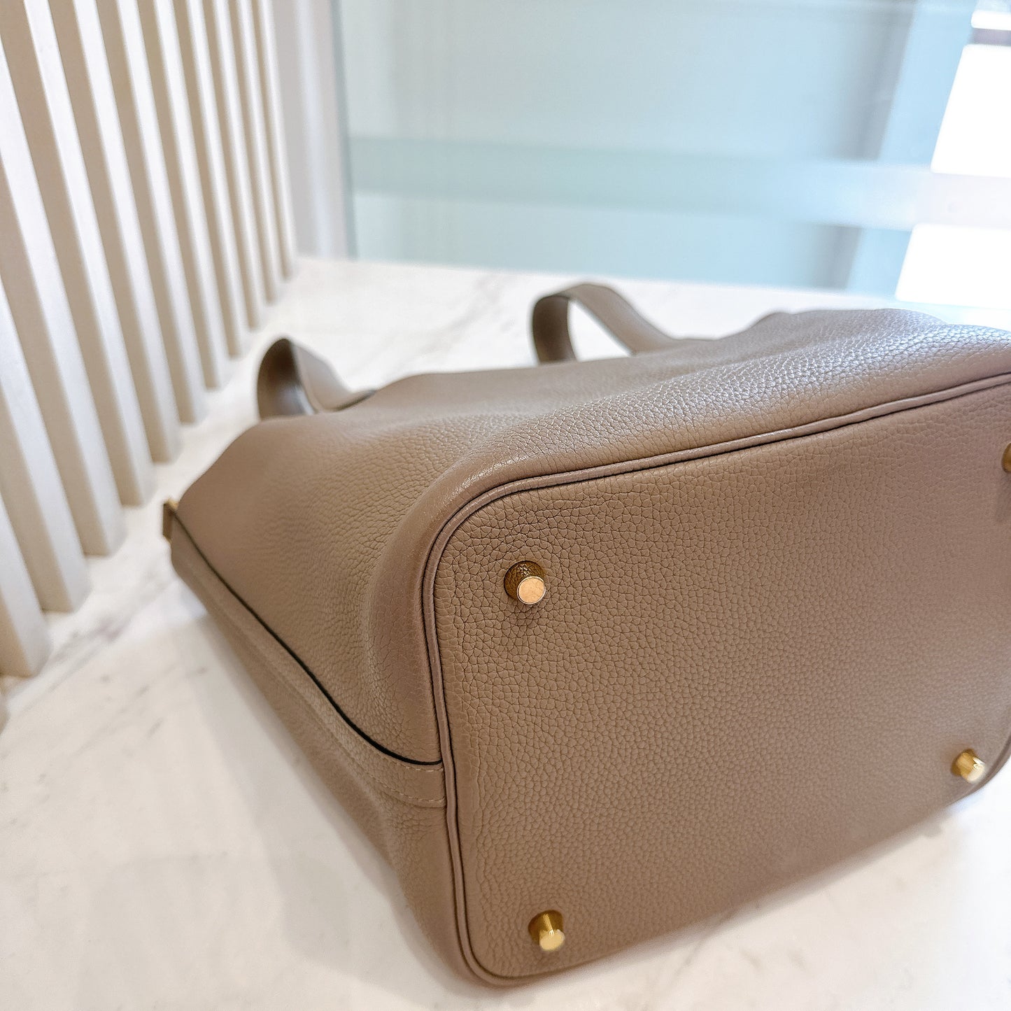 Hermes Picotin 22 Gris Asphalte in Taurillon Clemence Leather