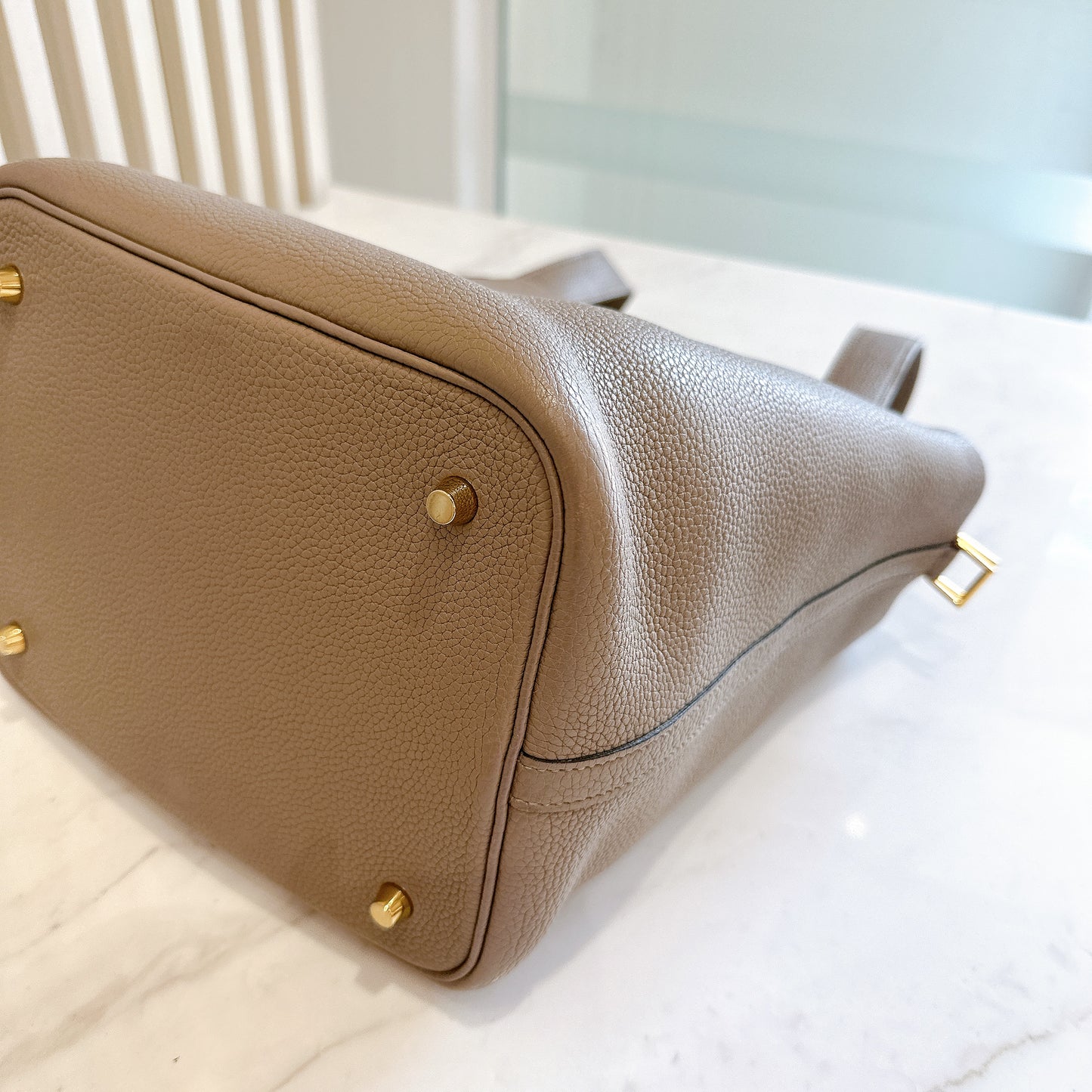 Hermes Picotin 22 Gris Asphalte in Taurillon Clemence Leather