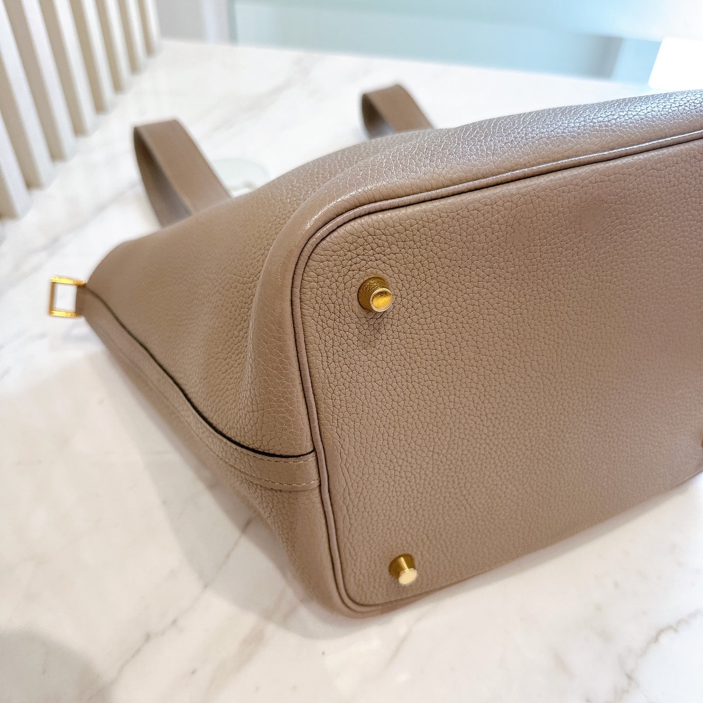 Hermes Picotin 22 Gris Asphalte in Taurillon Clemence Leather