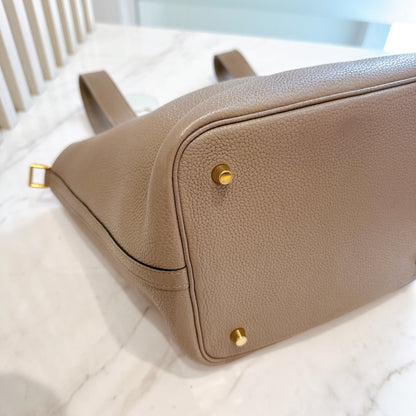 Hermes Picotin 22 Gris Asphalte in Taurillon Clemence Leather