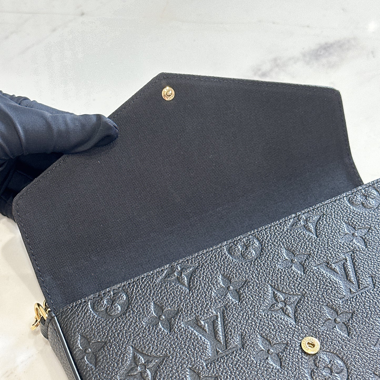 LV Monogram Empriente Felicie Pochette in Black