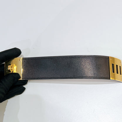 Hermes Kelly Dog Bracelet In Black