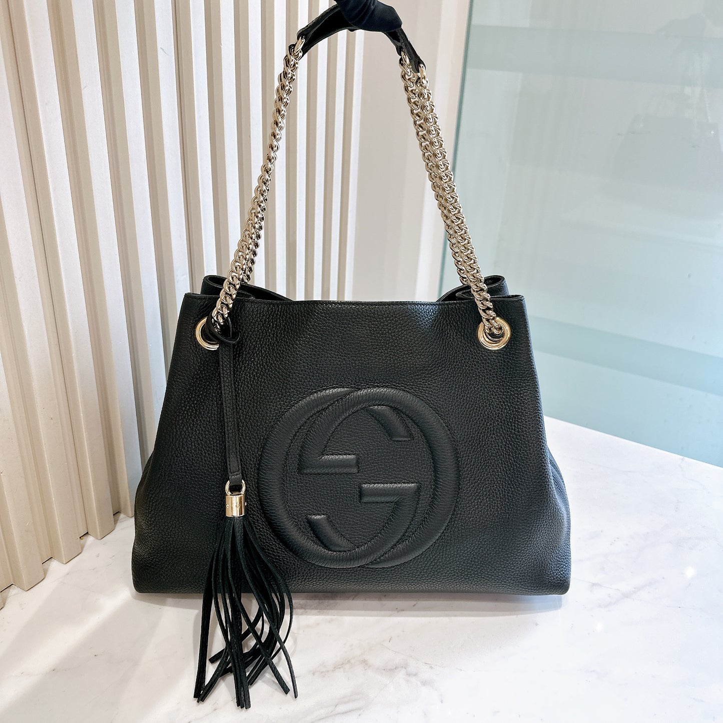 Gucci Soho Black Leather Handbag
