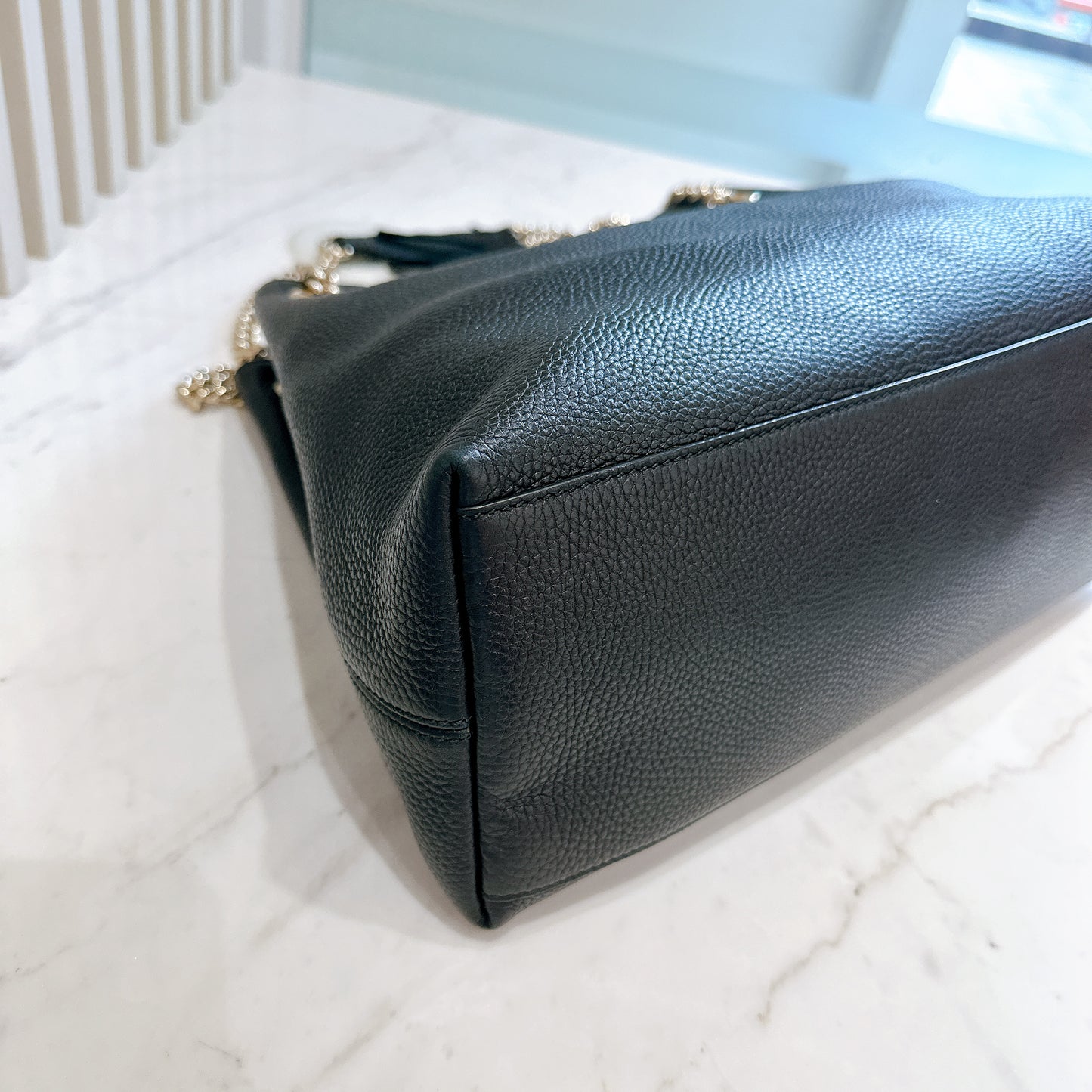 Gucci Soho Black Leather Handbag