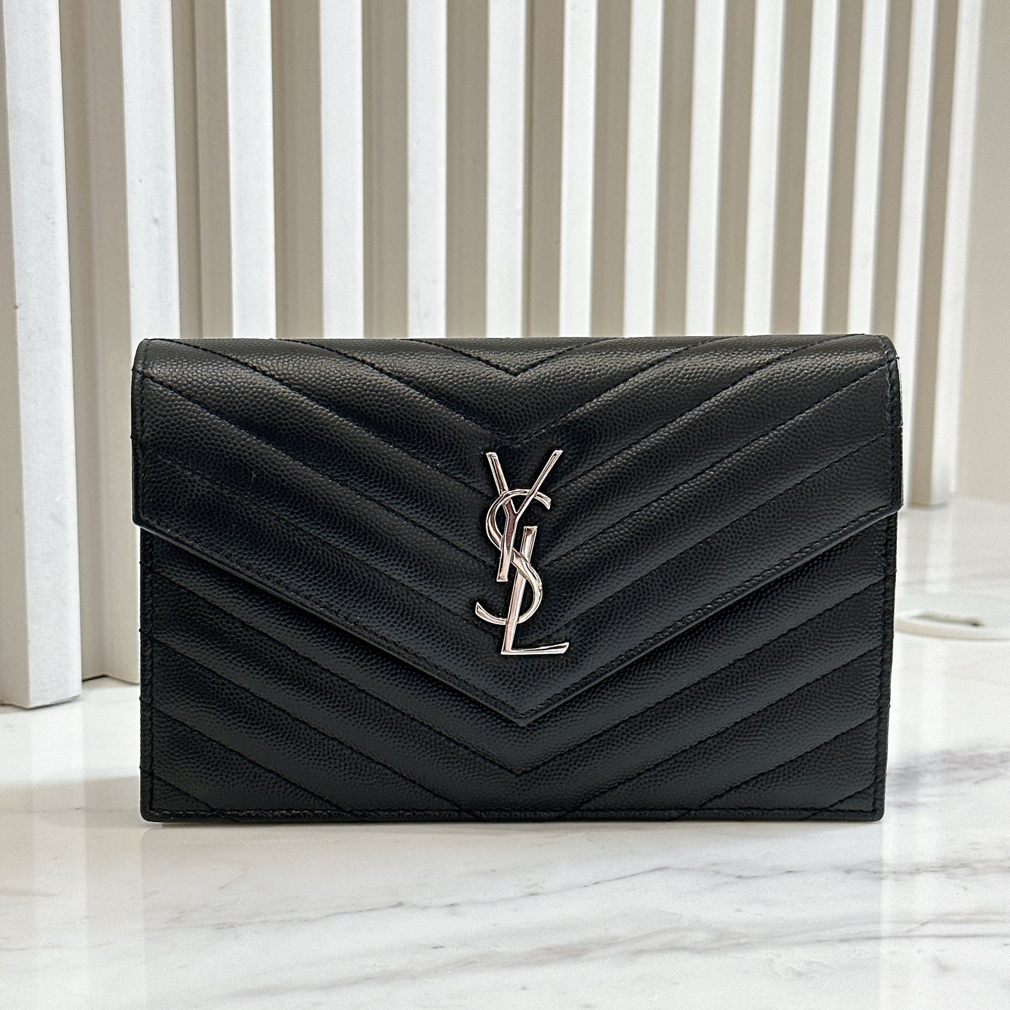 YSL Small WOC in Black SHW