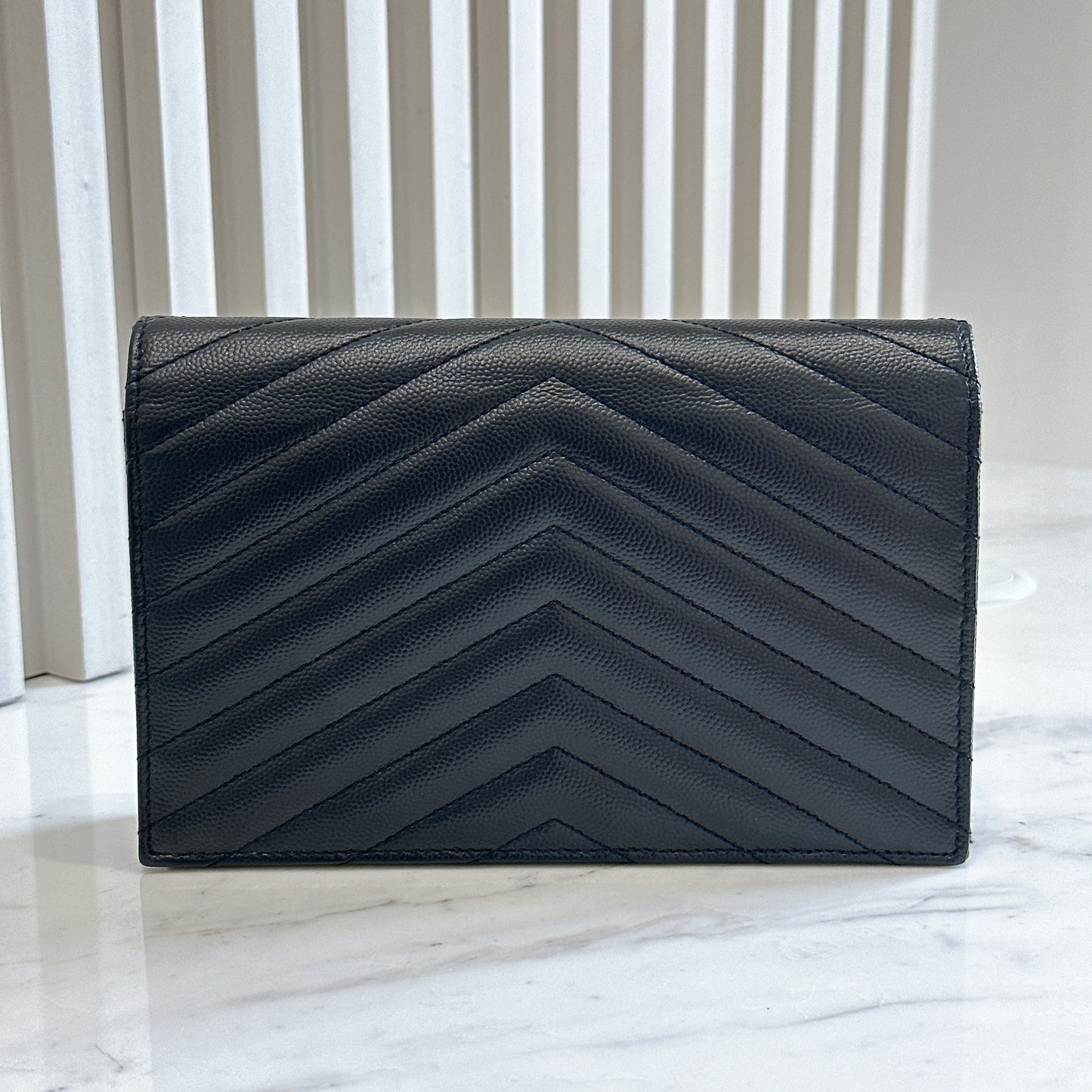 YSL Small WOC in Black SHW