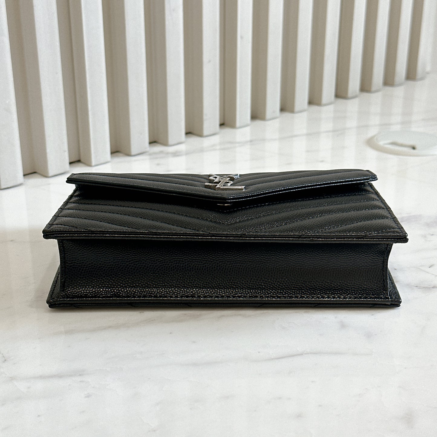 YSL Small WOC in Black SHW
