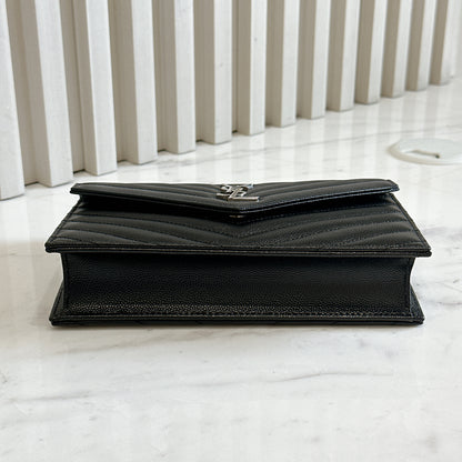 YSL Small WOC in Black SHW