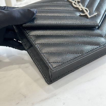 YSL Small WOC in Black SHW