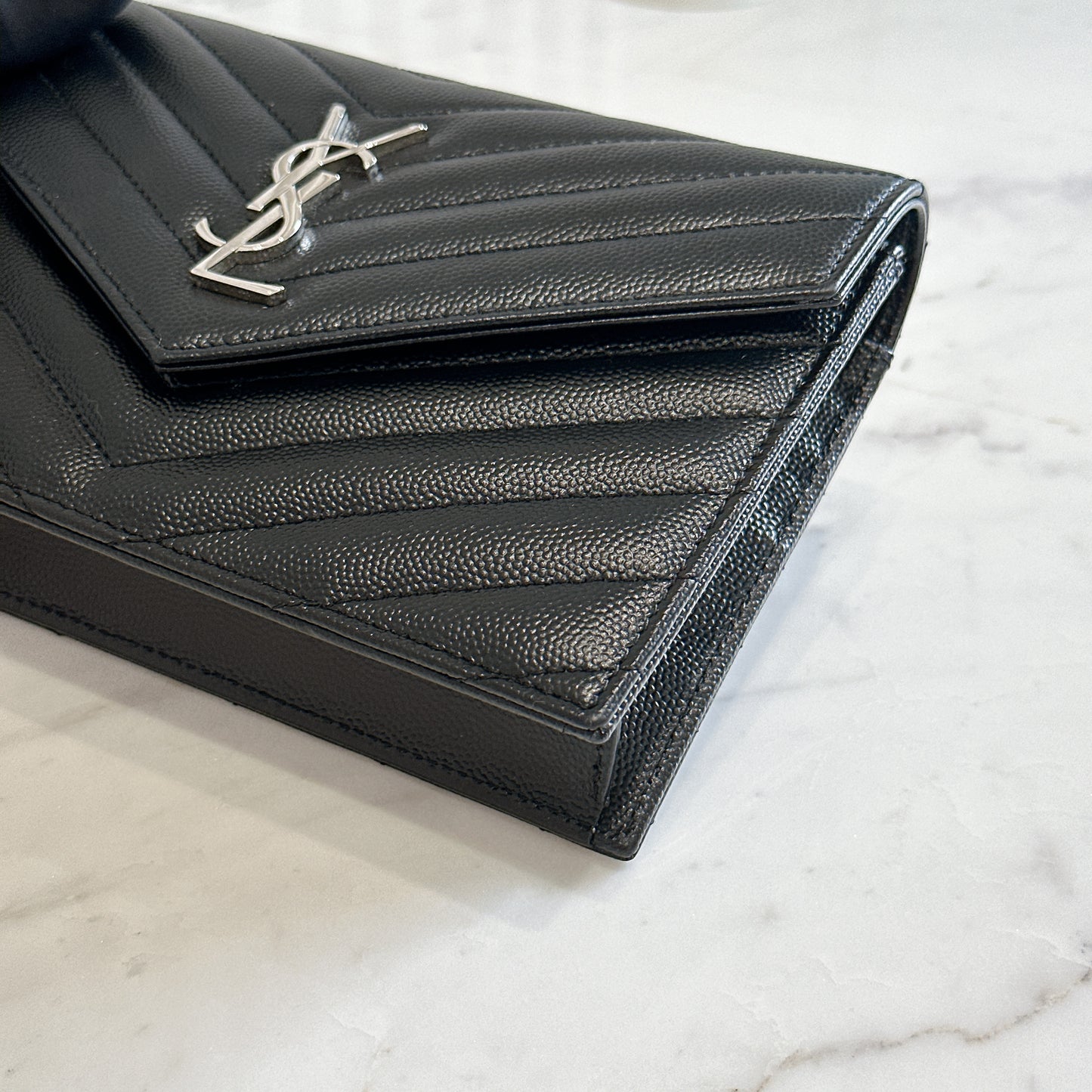 YSL Small WOC in Black SHW