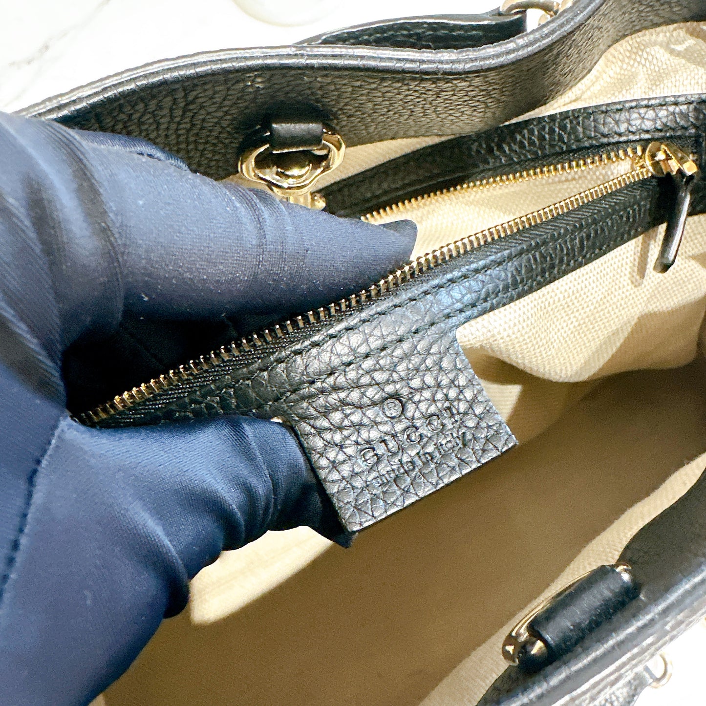 Gucci Soho Black Leather Handbag