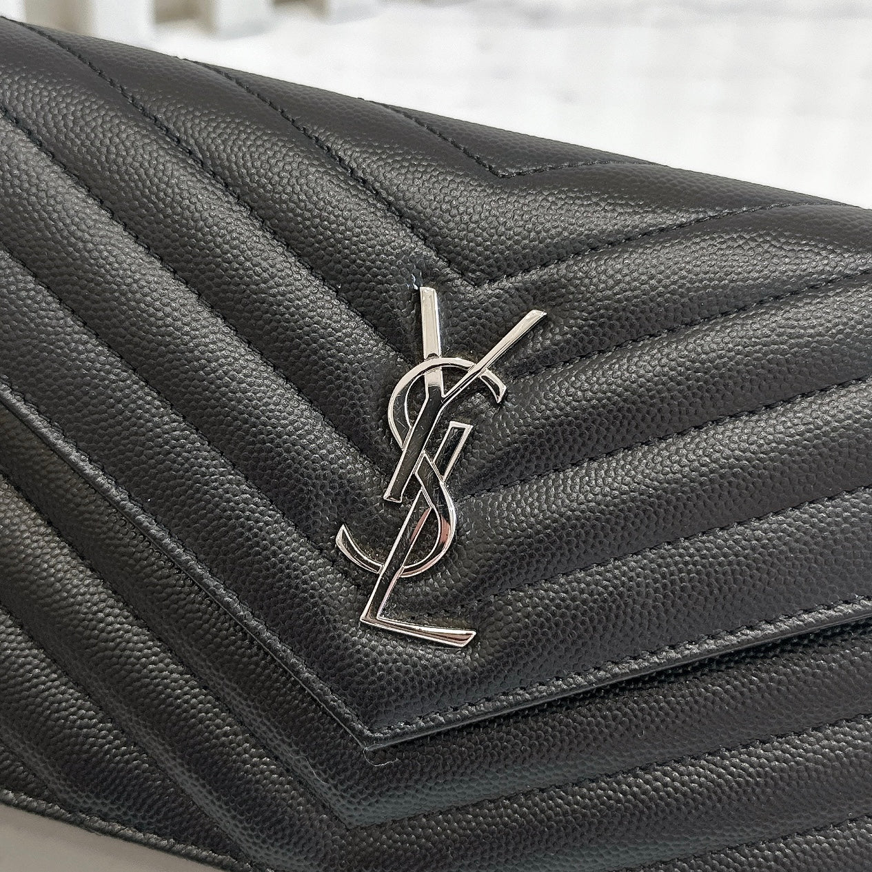 YSL Small WOC in Black SHW