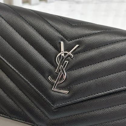 YSL Small WOC in Black SHW
