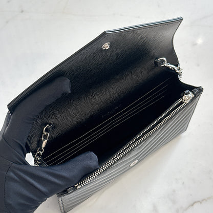 YSL Small WOC in Black SHW