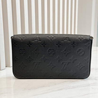 LV Monogram Empriente Felicie Pochette in Black