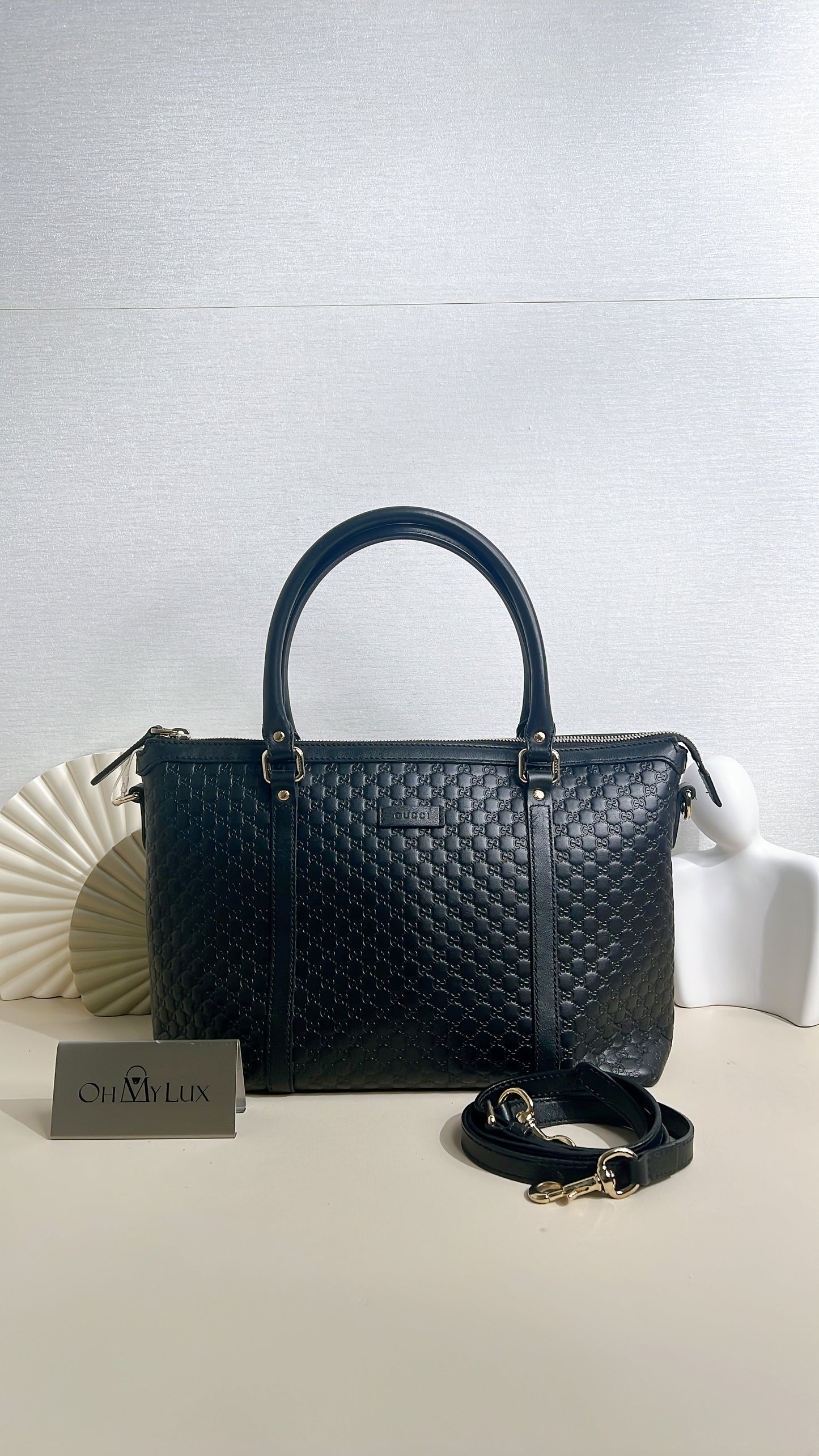 Gucci Micro Guccissima Black Tote