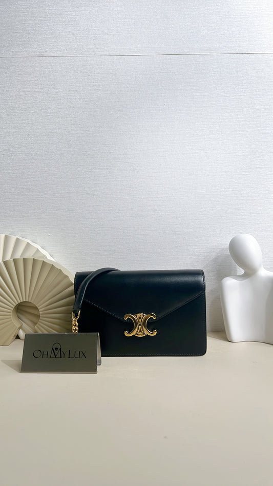 Celine Margo Wallet On Chain in Black