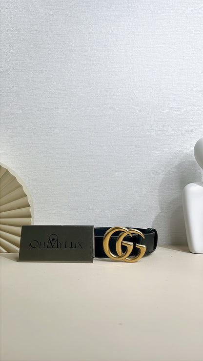 Gucci Marmont Belt in Black GHW