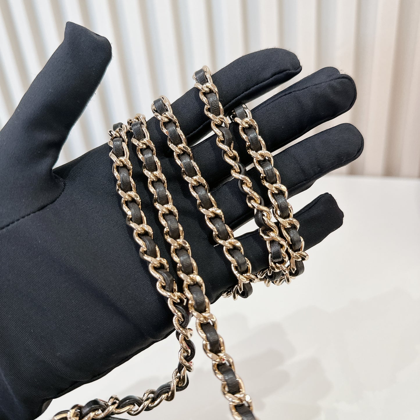Chanel Boy Double Chain Pochette Black GHW