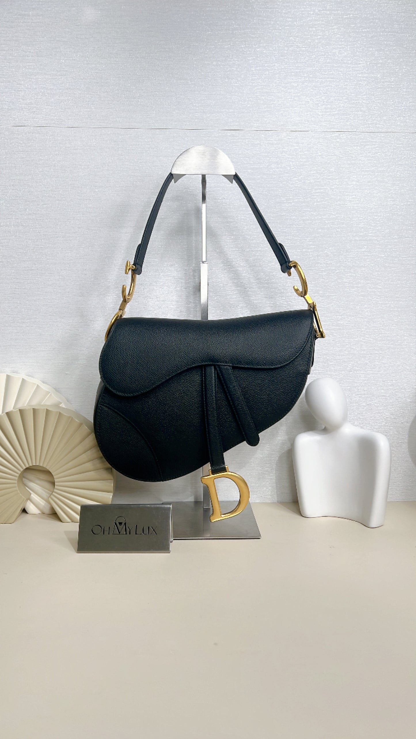 Dior Saddle Medium in Black